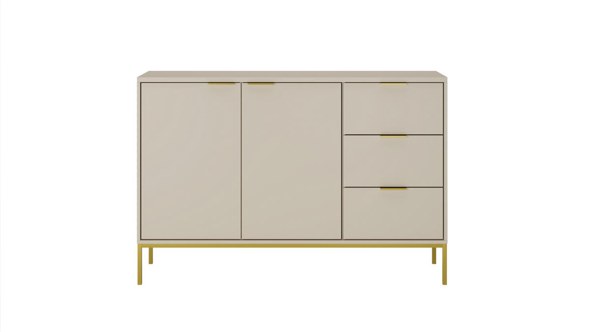 KOMMODE Austin 40/100,4/150 - Kaschmir/Goldfarben, Holzwerkstoff (40/100/150cm) - RAUMHIRSCH FURNITURE