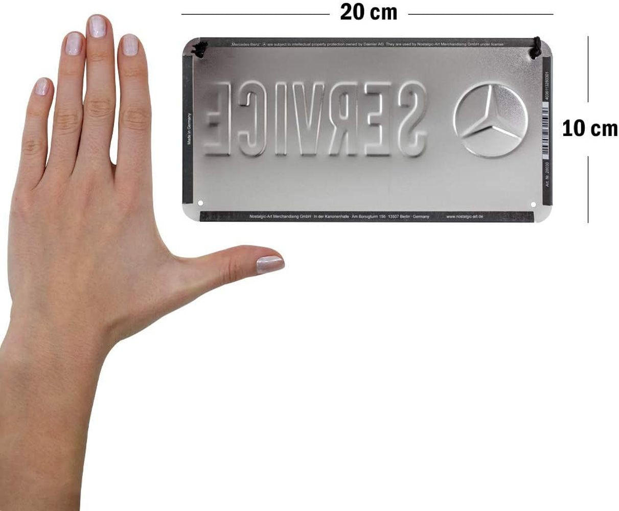 HÄNGESCHILD 10/20 cm Mercedes-Benz Service - Multicolor, Metall (20/10/0.2cm) - Nostalgic-Art