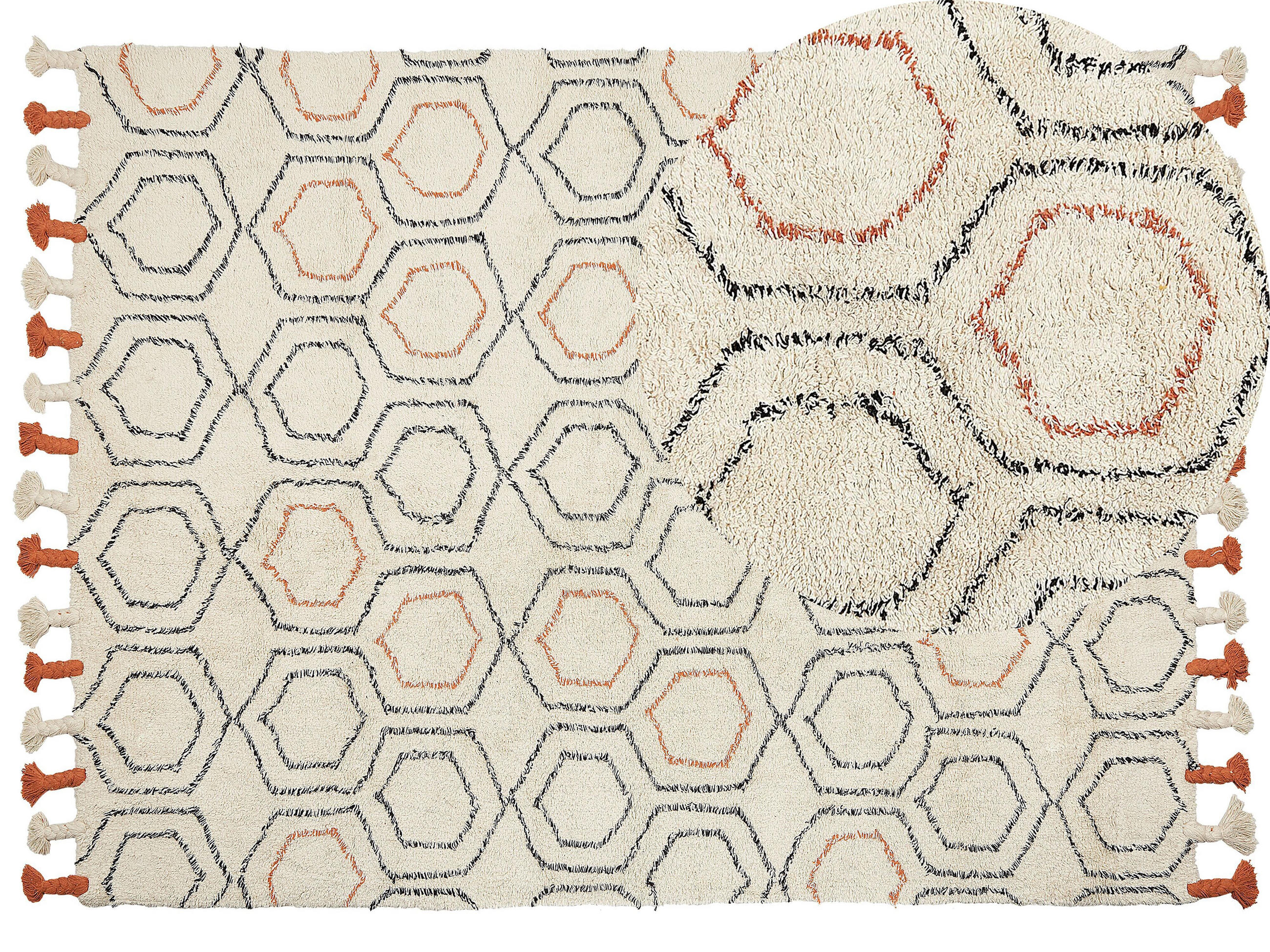 KURZFLOR-TEPPICH Hajipur 230/160 cm - Beige, Textil (160/230cm) - Beliani