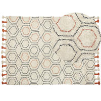 KURZFLOR-TEPPICH Hajipur 230/160 cm - Beige, Textil (160/230cm) - Beliani