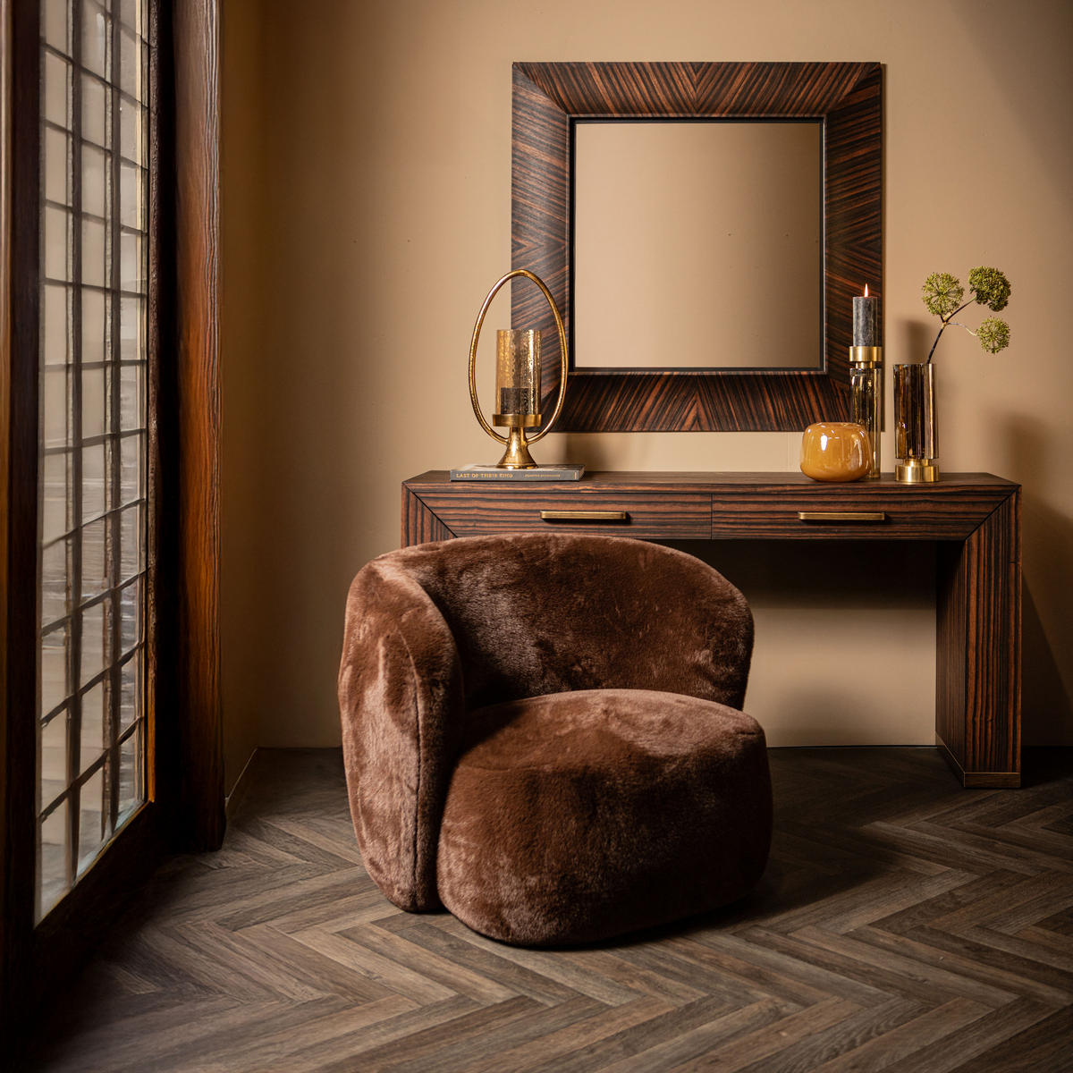 SPIEGEL Gezzy Braun 110/7/110cm - Braun, Metall (7/110/110cm) - PTMD Collection