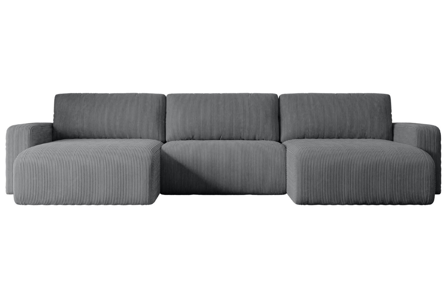 Altdecor Wohnlandschaft Dunkelgrau 347x83x143 cm