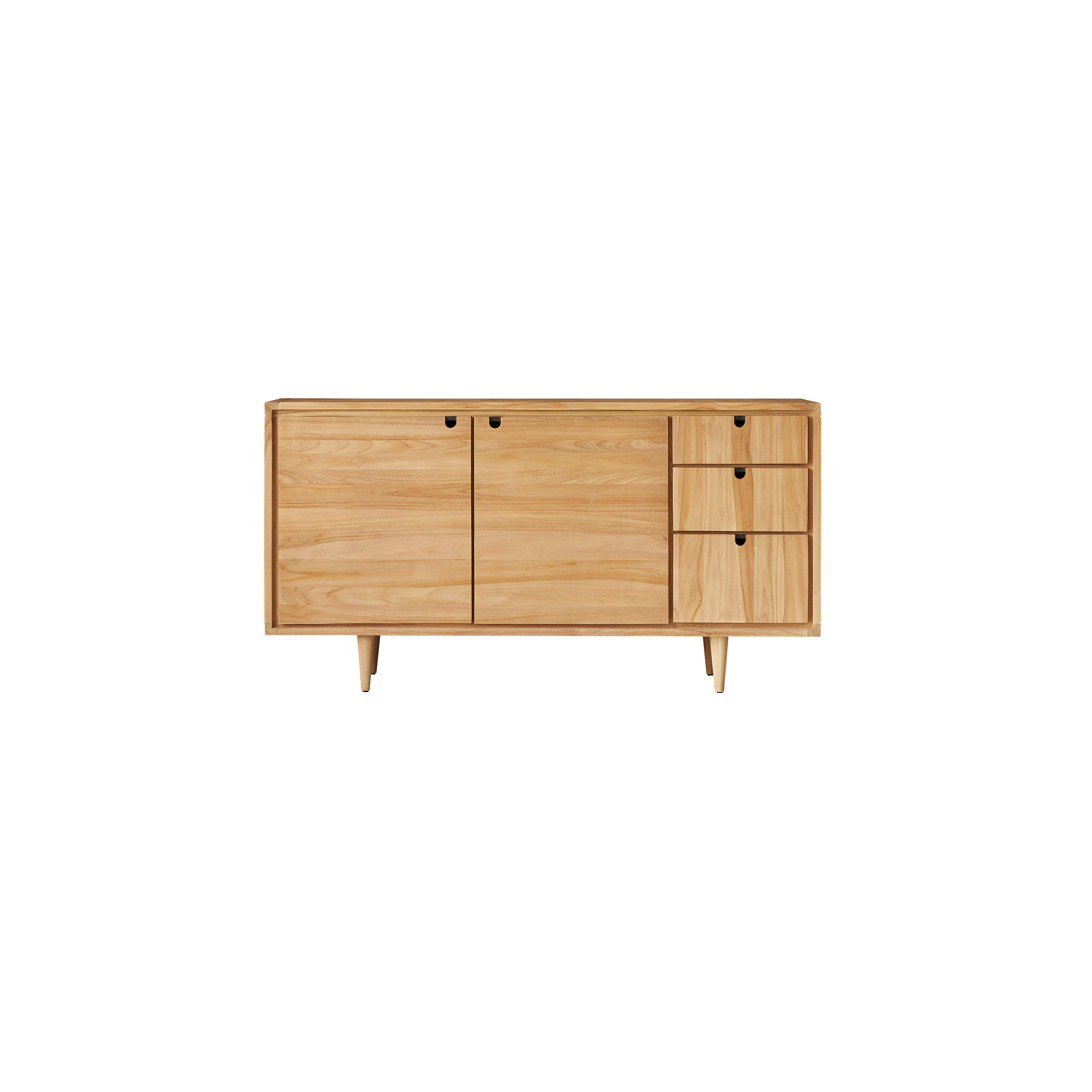 SIDEBOARD Jonàk Natur aus Teak - Naturfarben, Holz (145/76/45cm) - Tikamoon