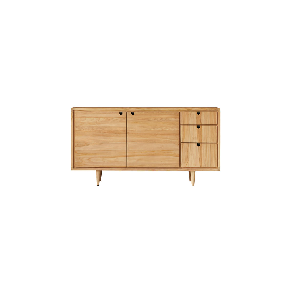 SIDEBOARD Jonàk Natur aus Teak - Naturfarben, Holz (145/76/45cm) - Tikamoon