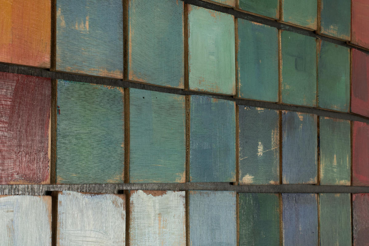 HOLZBILD Bunt 100/70 cm - Multicolor, Holz (7/70cm) - KUNSTLOFT