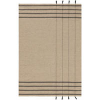 WOLLTEPPICH Kambiz Beige/Schwarz 250x350 cm - Beige, Textil (250/350cm) - benuta Pure