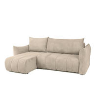 ECKSOFA Ontario Xs Mit Schlaffunktion - Beige, Holzwerkstoff/Textil (154/226cm) - Fun Möbel