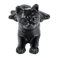 TÜRSTOPPER Katze - Schwarz, Metall (8/16cm) - Homescapes
