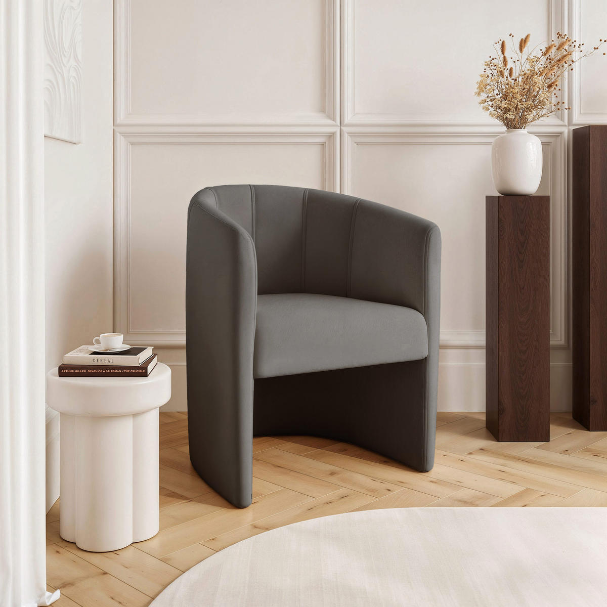 COCKTAILSESSEL KIRA 58/74 cm Grau - Grau, Kunststoff/Textil (58/74/58cm) - Idohome