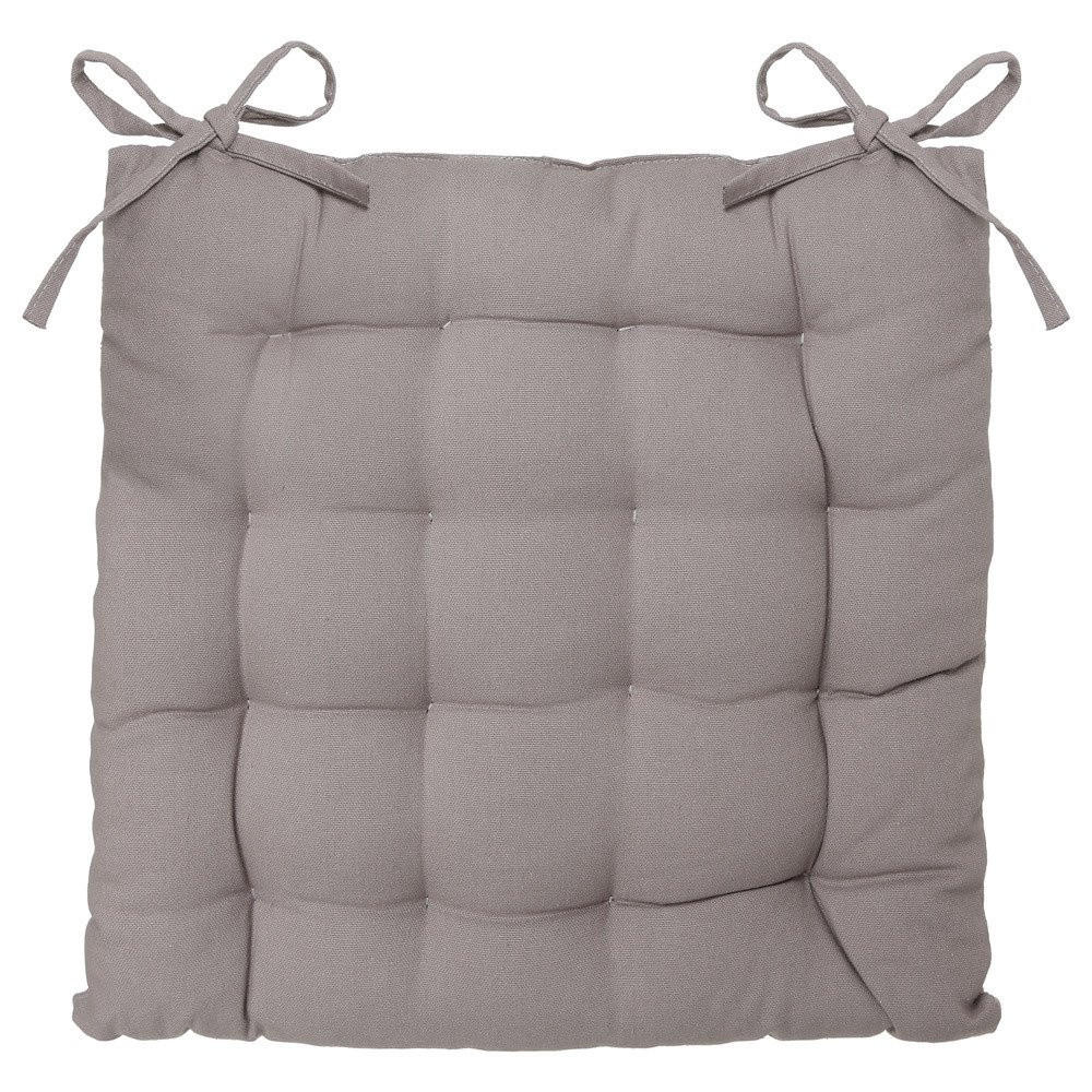 STUHLKISSEN grau mit Einband - Grau, Naturmaterialen (3cm) - Atmosphera Createur d´interieur