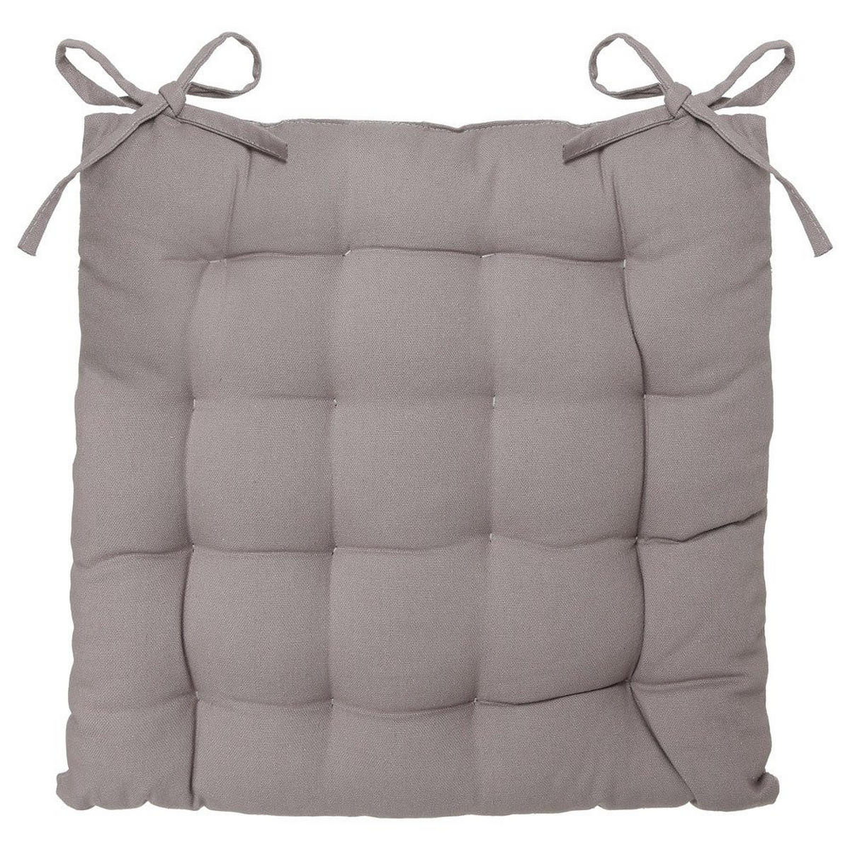 STUHLKISSEN grau mit Einband - Grau, Naturmaterialen (3cm) - Atmosphera Createur d´interieur
