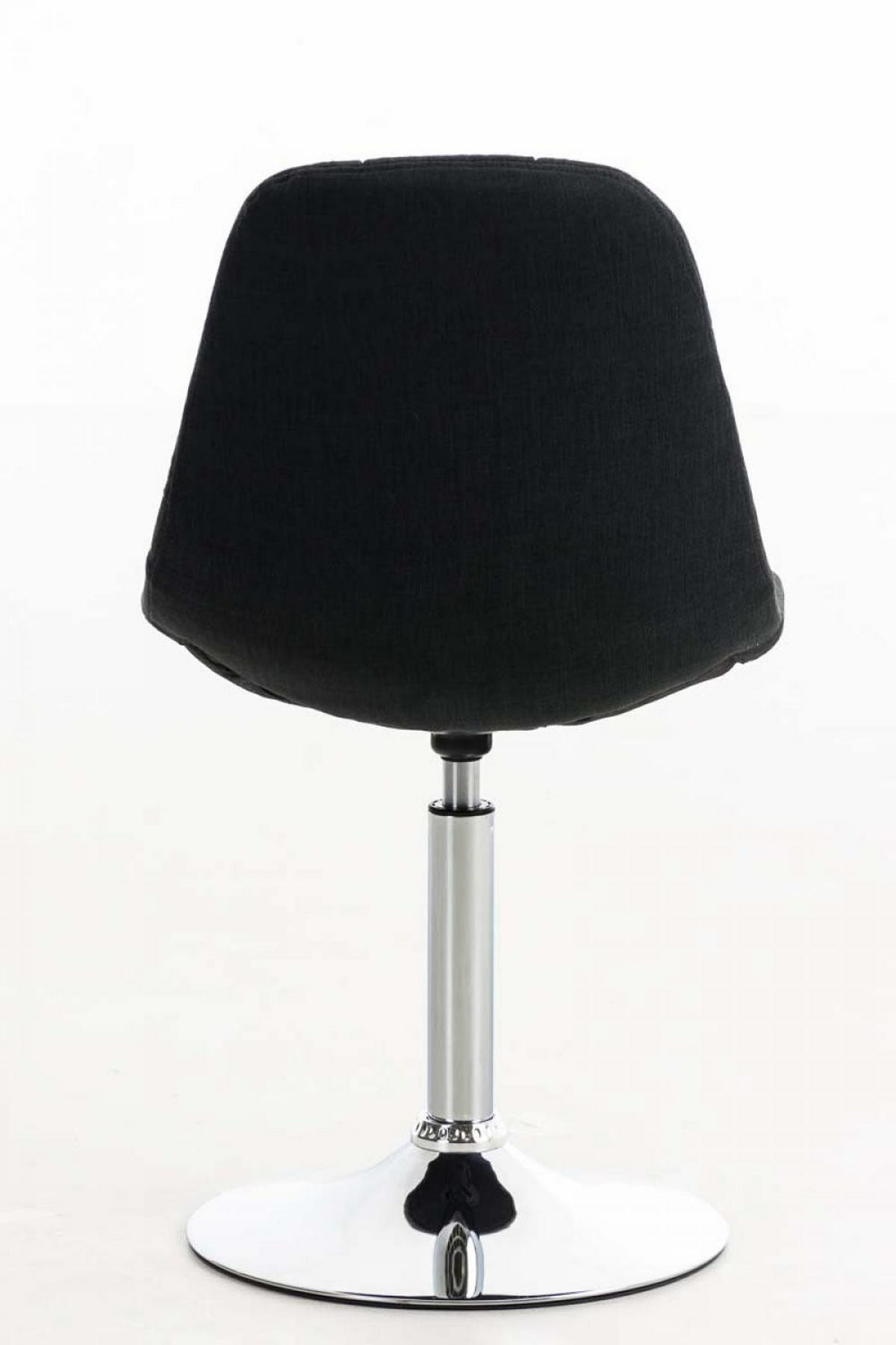 DREHSTUHL Stoff schwarz - Chromfarben/Schwarz, Textil/Metall (48/84/52cm) - CLP