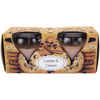 DUFTKERZEN Glas 2er-Pack Cookie-Cream - Braun, Glas (6/6cm)