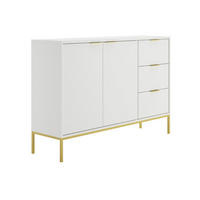 SIDEBOARD Seattle Weiß - Goldfarben/Weiß, Holzwerkstoff (150/100.4/40cm) - Petits-meubles