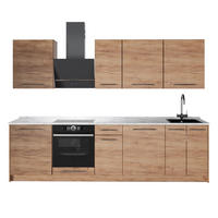 CHICINETĂ Fame-Line, Stejar auriu/Stejar auriu, 280 cm, AP Marmură - stejar miere, compozit lemnos (280/206.8/60cm) - Vicco