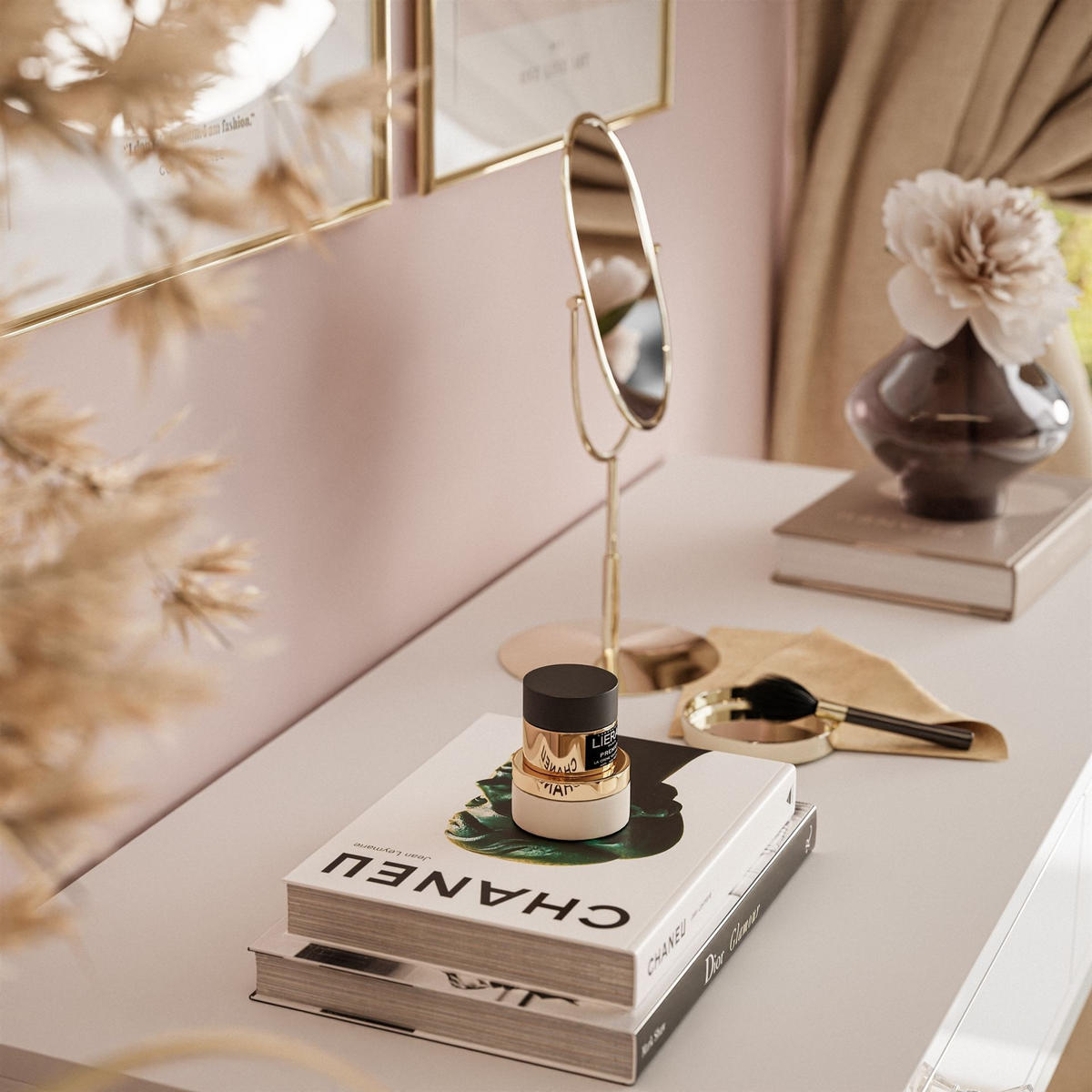 KONSOLE BLANCO mit Schubladen GOLD CHROM Weiß Hochglanz Kristallgriff - Weiß Hochglanz, Holzwerkstoff (42/100/81cm) - Lookway