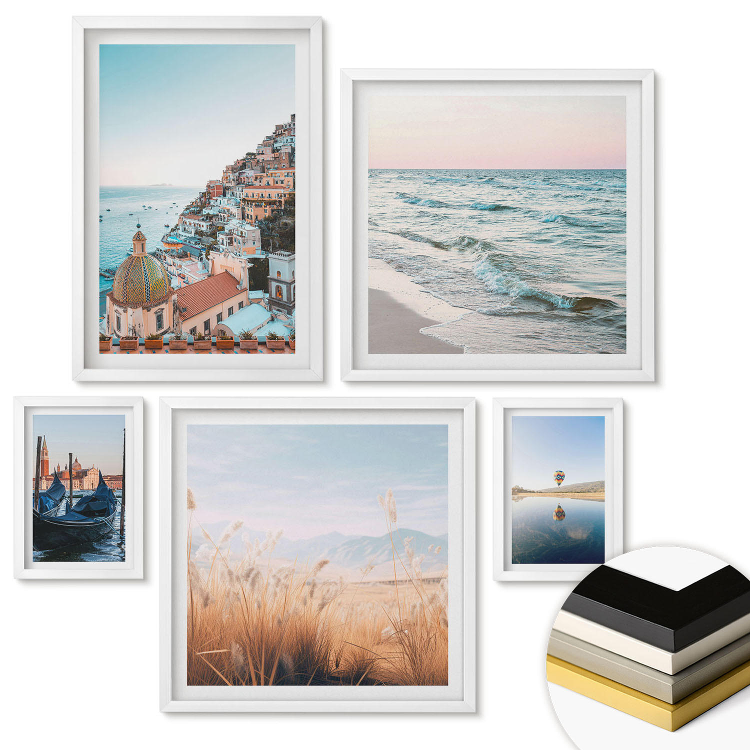 ArtPrintCave Wandbilder Weiß 40x60 cm