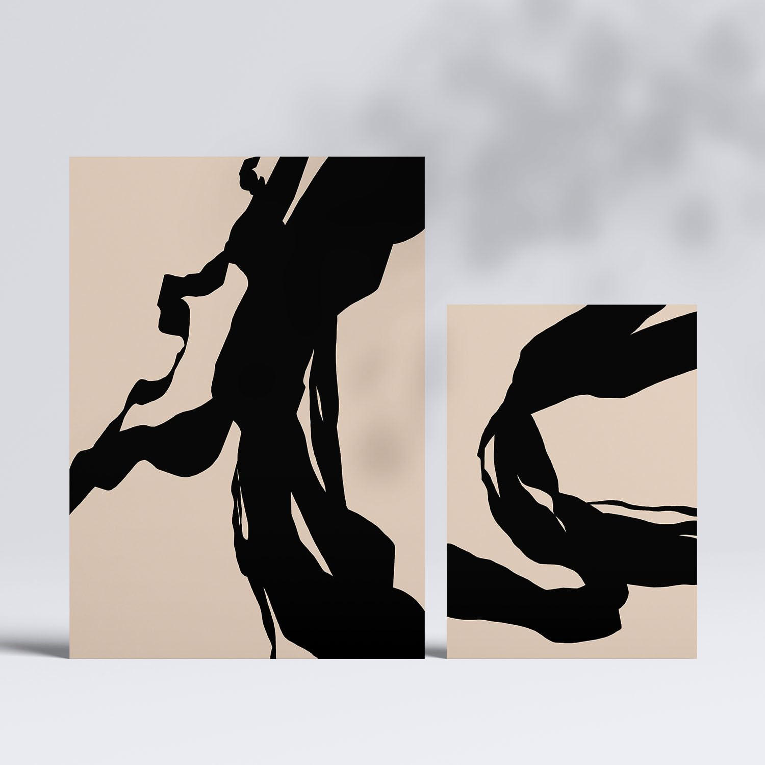 POSTER Set Mit 6 Zusammenfassungen In Form Ästhetische Dekorative Gemälde Für Ihr Wohnzimmer, Schlafzimmer Oder Zuhause A3 & A4 Rahmenlos - Klar, Papier (29/3cm) - Nacnic