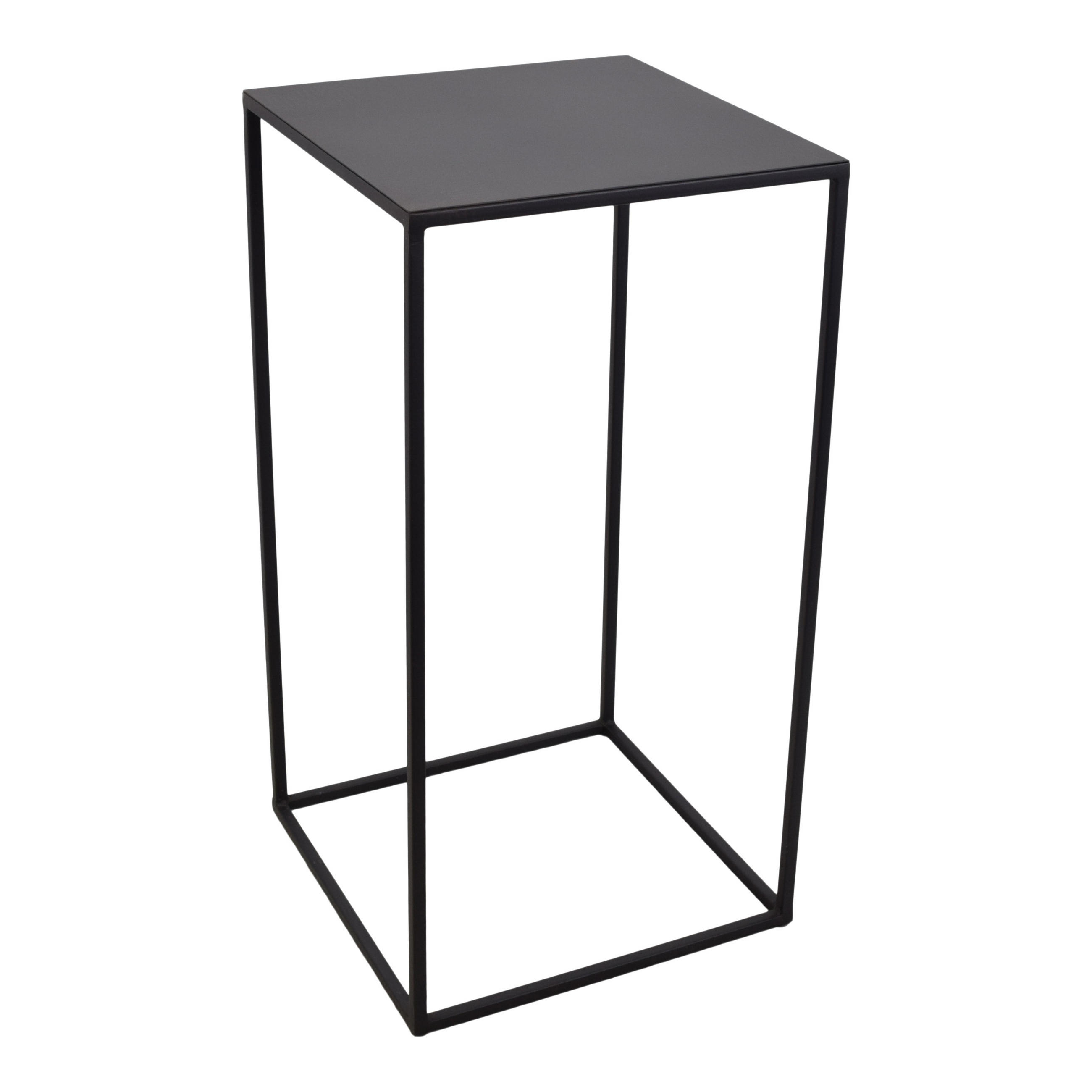 BLUMENTISCH Square Schwarz - Schwarz, Metall (36/36/70cm) - LOFT42