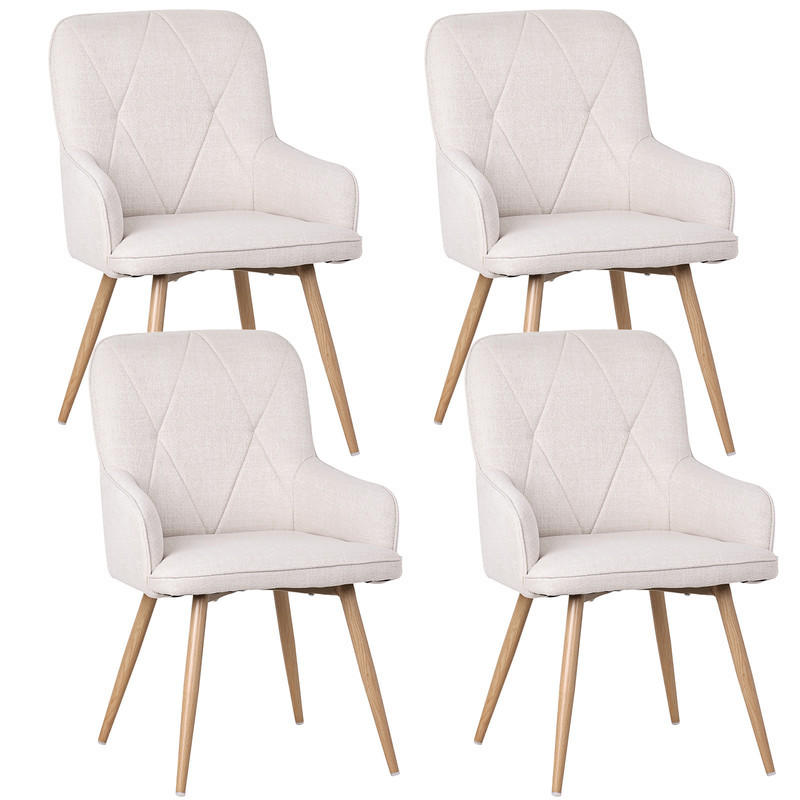 Homavo Armlehnstuhl-Set Beige 57x87x62 cm