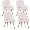 ARMLEHNSTUHL-SET 4 Stück in Stoff(YZ3) - Beige, Textil (57/87/62cm) - HOMAVO