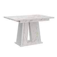 ESSTISCH Ausziehbar 120 - 160 cm Weiß Marmoroptik - Weiß, Holzwerkstoff (120/80/75cm) - PROSPERO