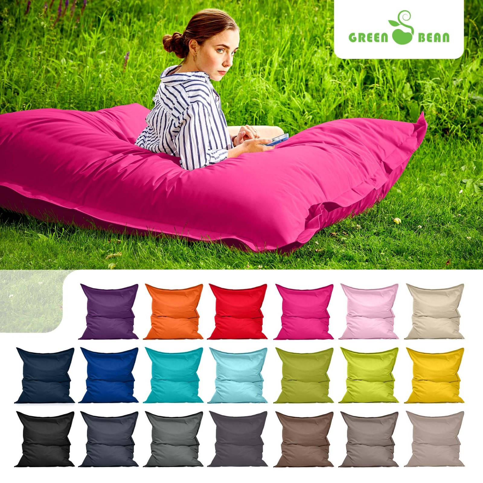 RIESEN-SITZSACK "Square" 140x180cm 380 L - Pink, Textil (140/25/180cm) - Green Bean