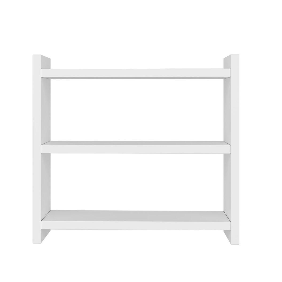 WANDREGAL für die Küche mit 3 Ablagen 44/10/40 cm - Weiß, Holzwerkstoff (10/40/44cm) - Calicosy