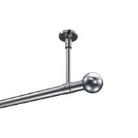 GARDINENSTANGEN-SET Sonette Luino 140 cm, 1-läufig, 20 mm Ø Chrom - Chromfarben, Metall (140cm) - INTERDECO