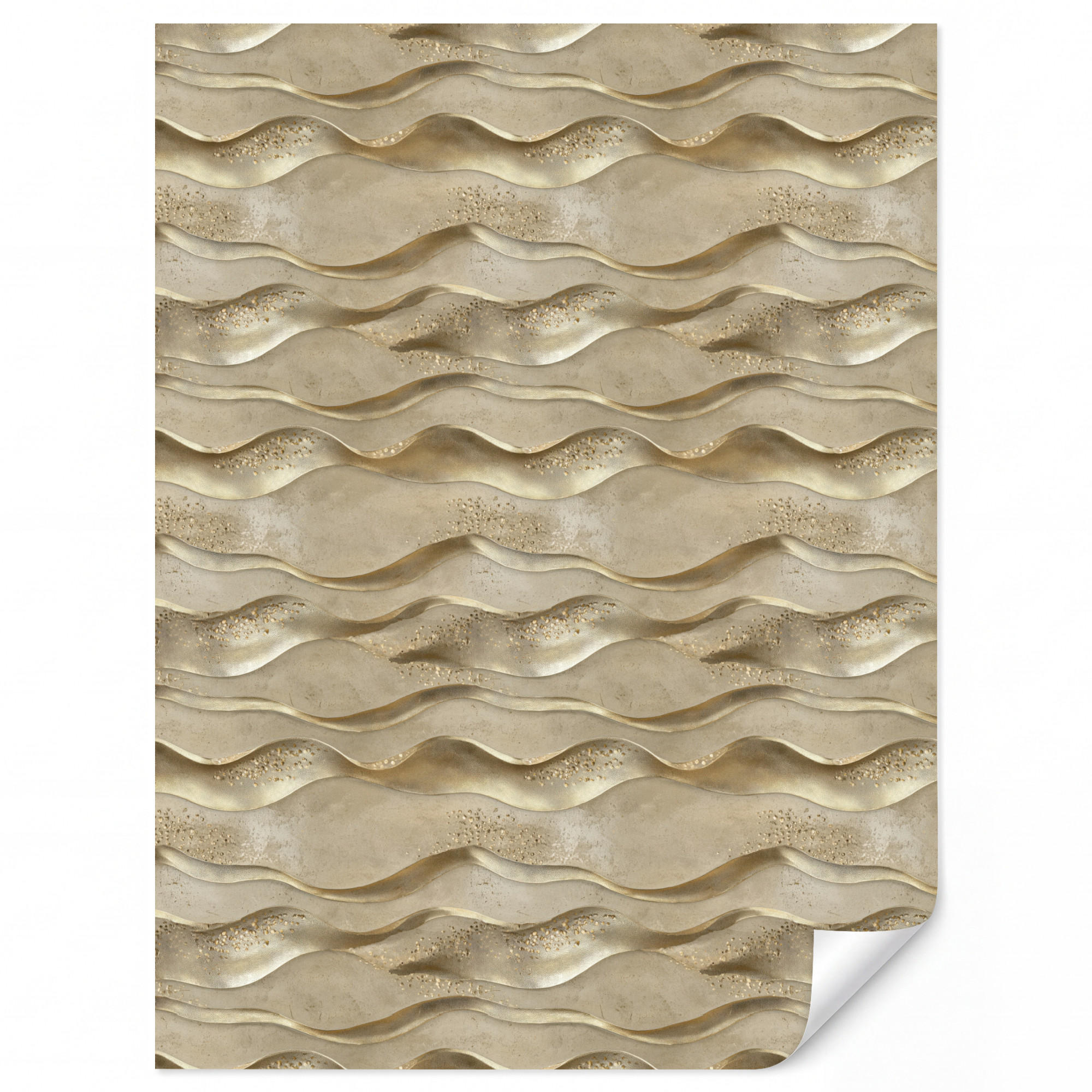 OnlyWow Tapete Gold 160x220 cm