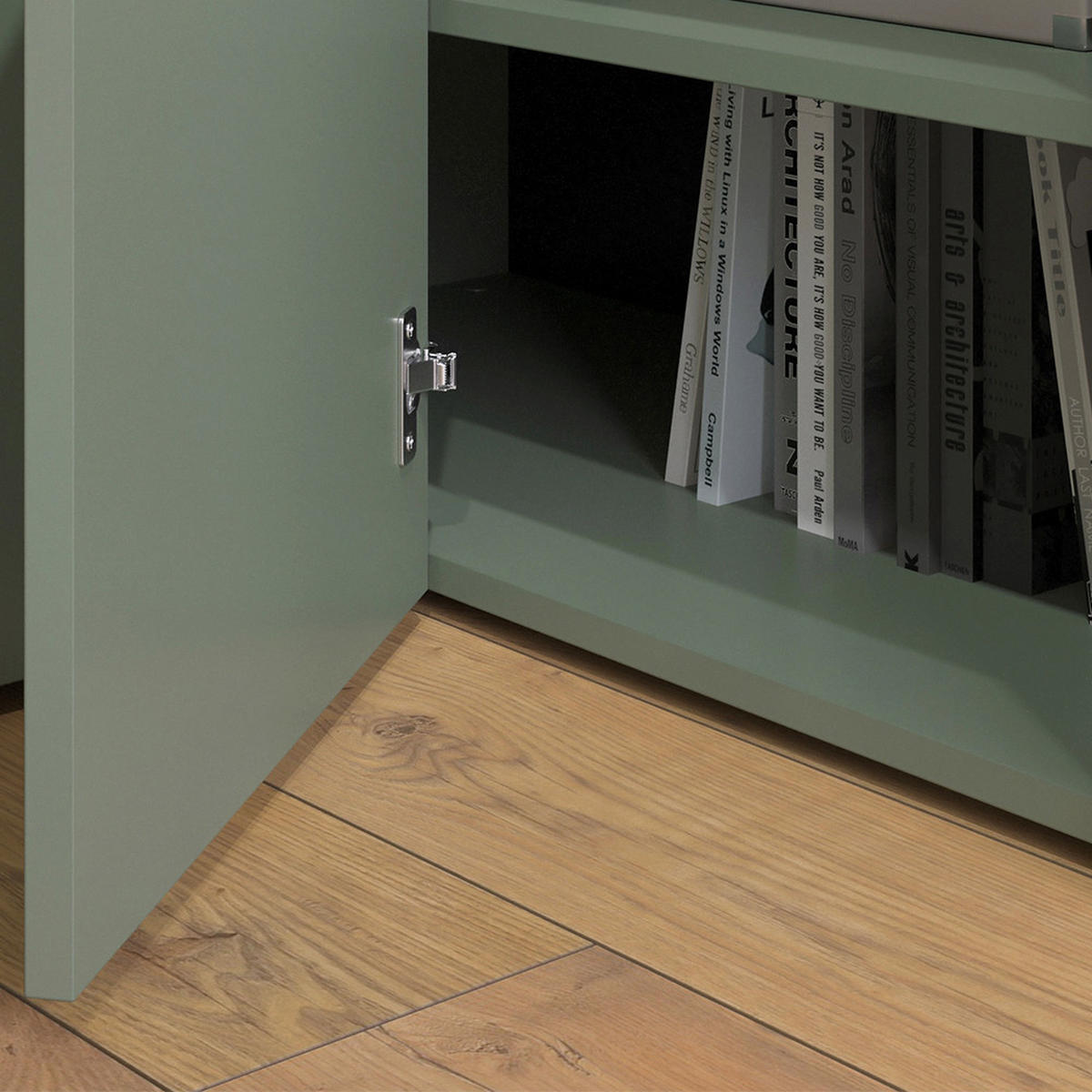 Grün/Sonoma Eiche, Holzwerkstoff (80/50/40cm) - Vicco