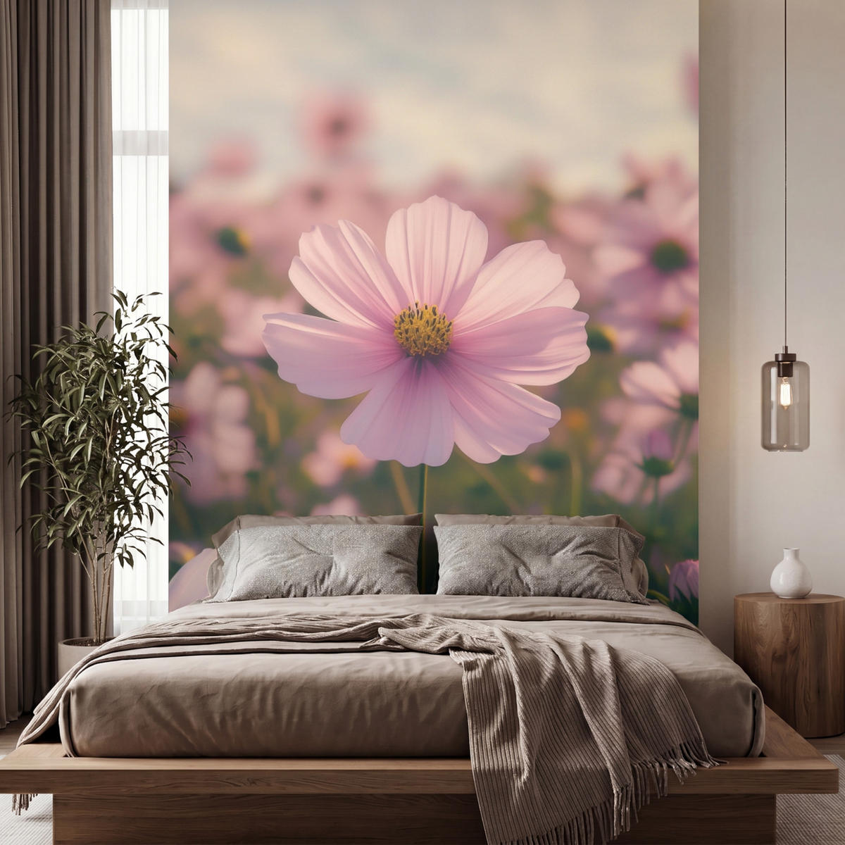 TAPETE - Blumen - Lila - Unscharf - 220x300 cm - Rosa, Papier (220/300cm) - OnlyWow
