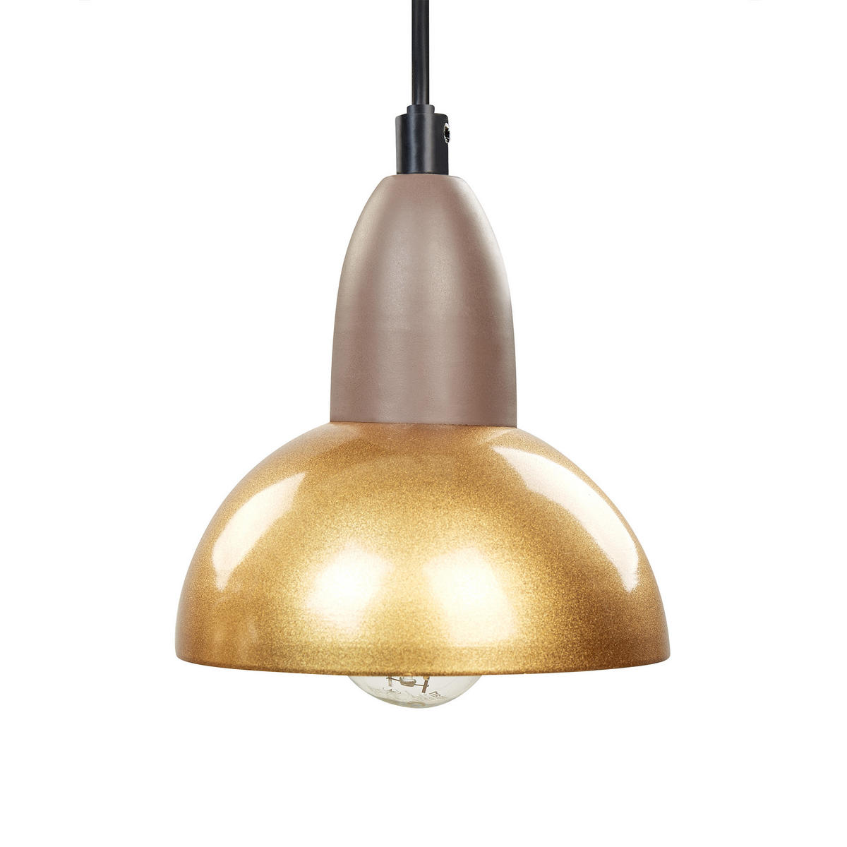 HÄNGELEUCHTE Castaly 30/30/110 cm - Messingfarben, Metall (30/30/110cm) - Beliani