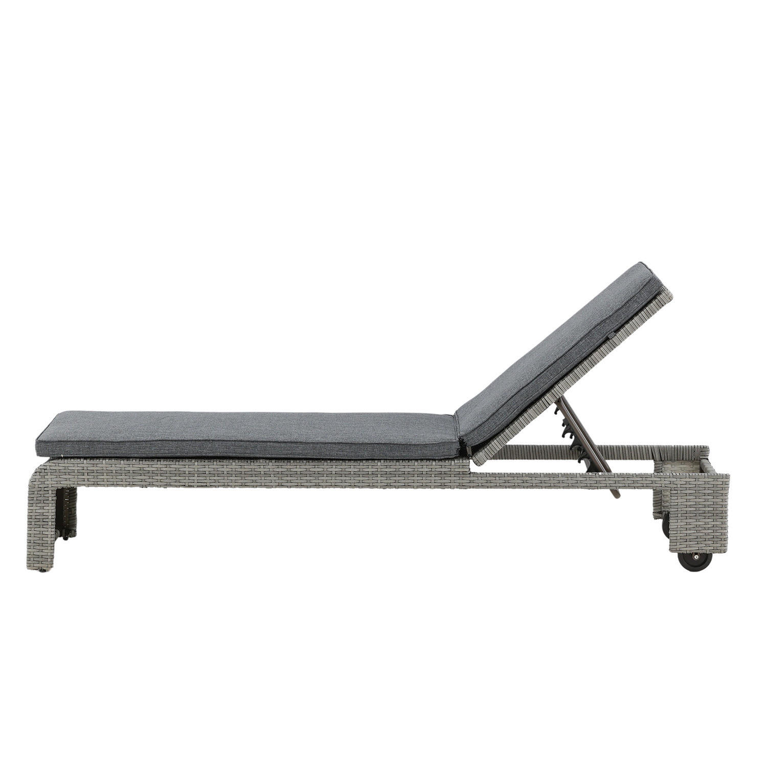 GARTENLIEGE - Grau, Kunststoff (196/32/60cm) - home24