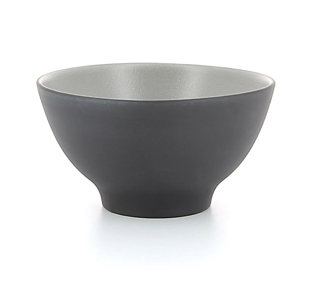 Revol Porcelaine France Reisschale Hellgrau 12x6.5x12 cm
