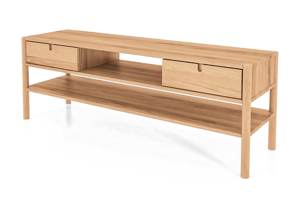 TV-SCHRANK INA Kernbuche - Creme, Holz (160/59/46cm) - byoak