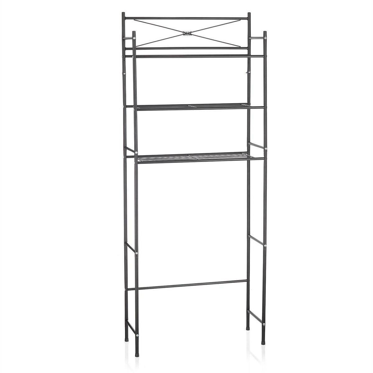 WASCHMASCHINENREGAL MARSA - Schwarz, Metall (65/164/22cm) - CARO-Möbel