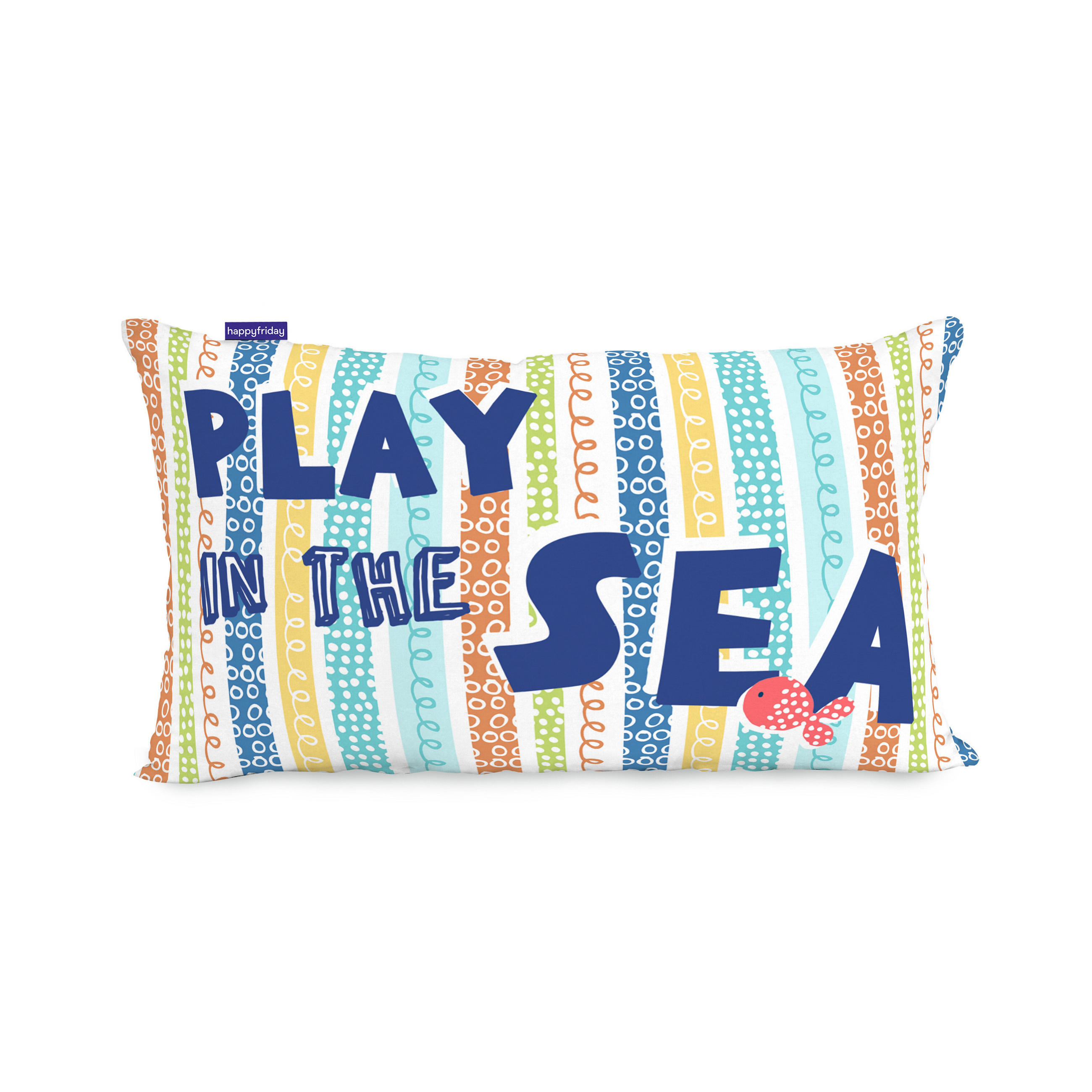 KISSENBEZUG sea life 50x30 cm mehrfarbig - Multicolor, Textil (50/30cm) - Happy Friday