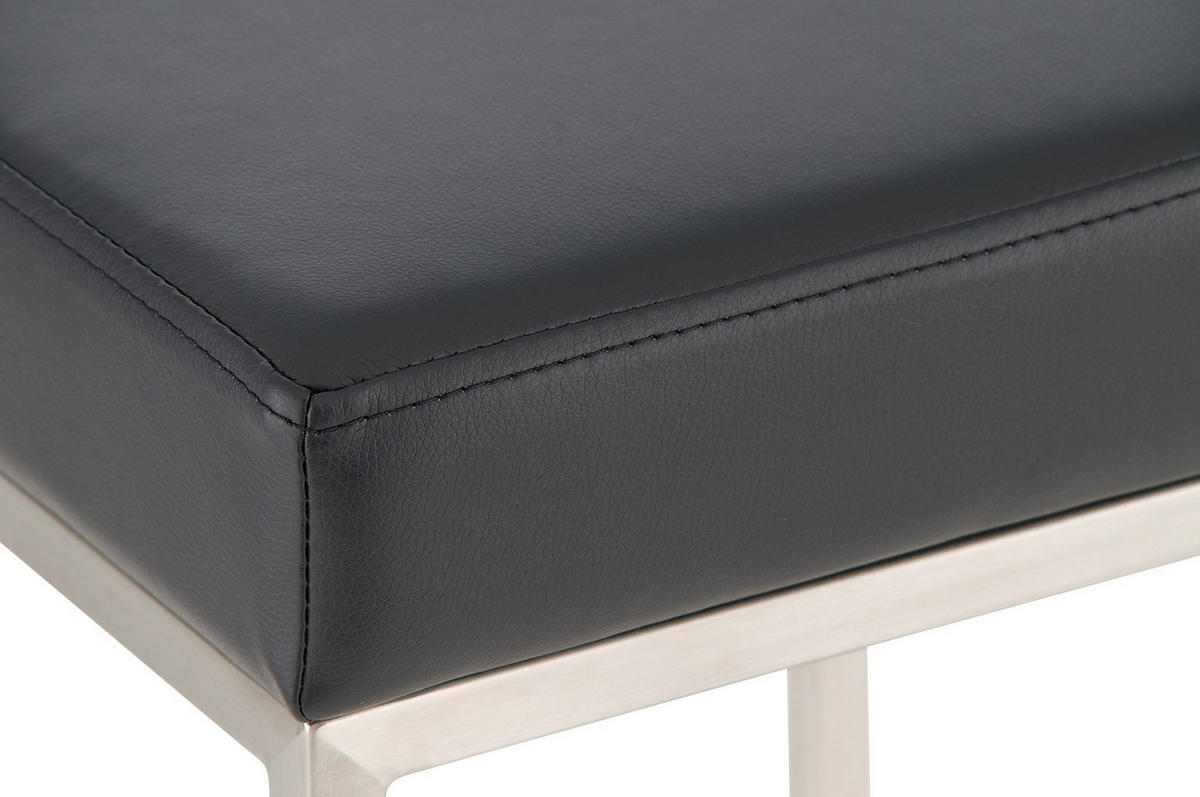 BARHOCKER Montreal 37x37x80 cm schwarz - Schwarz, Leder (37/80/37cm) - furnicato