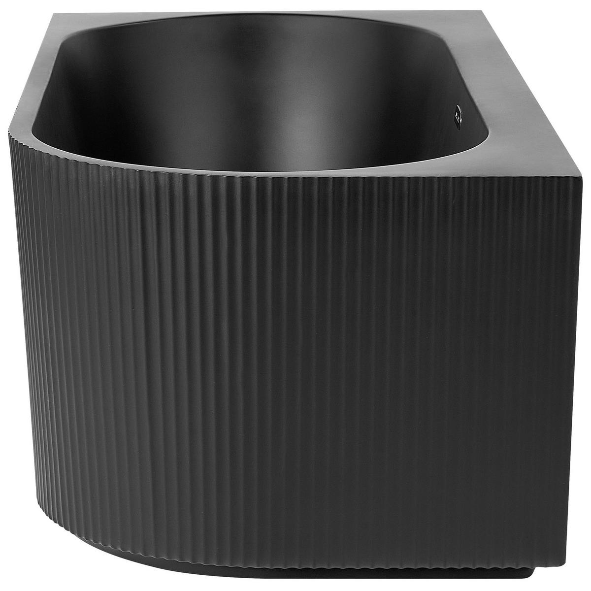 ECKBADEWANNE 80x170x60 cm schwarz Gocta - Schwarz, Kunststoff (80/60/170cm) - Beliani