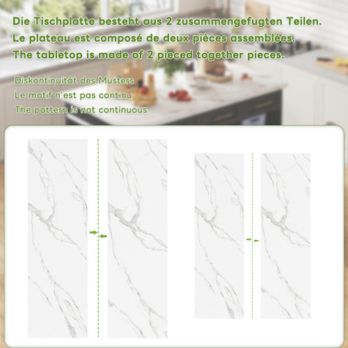 KÜCHENINSEL Schwarz-Weiß aus MDF mit integriertem ausziehbarem Esstisch 150 × 90 × 90 cm - Schwarz, Holzwerkstoff (150/90/90cm) - Luhomfu