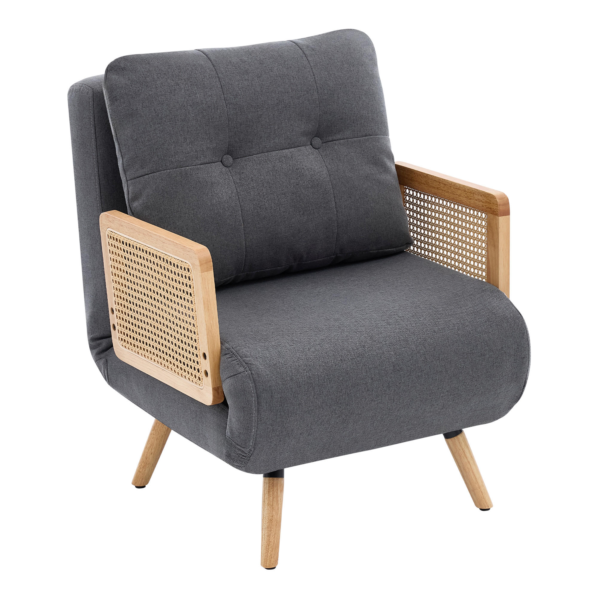 SCHLAFSESSEL DE-33235 3-in-1 mit 5-fach Verstellung Grau - Grau, Holzwerkstoff (67.5/86.5/73cm) - ComfortXL