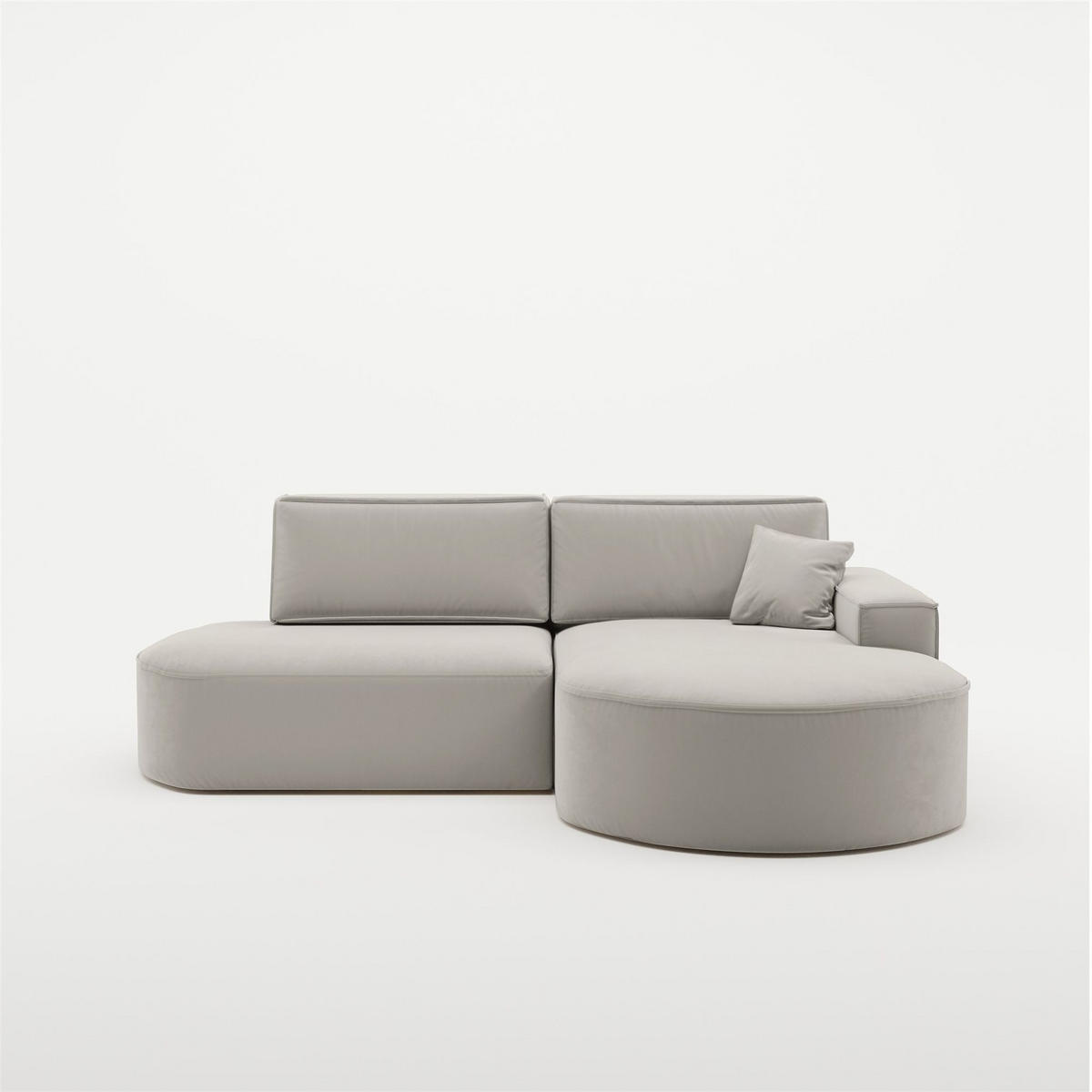 ECKSOFA Venedig Mit Schlaffunktion - Hellgrau, Holzwerkstoff/Textil (278/179cm) - Fun Möbel