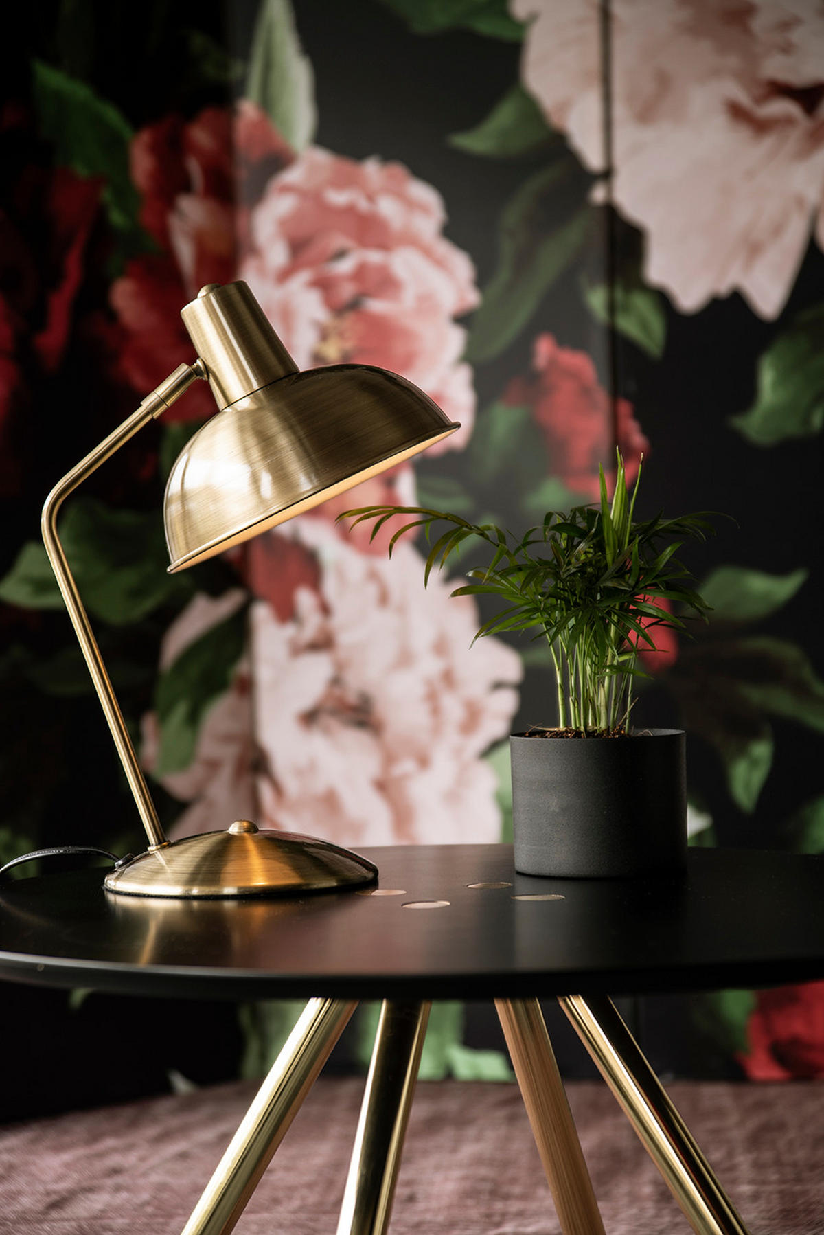 TISCHLAMPE Hood 26/20/38 cm - Goldfarben, Metall (26/20/38cm) - Leitmotiv