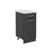 KÜCHENUNTERSCHRANK R-Line Schwarz Beton 40 cm AP Marmor - Anthrazit/Schwarz, Holzwerkstoff (40/81.6/60cm) - Vicco