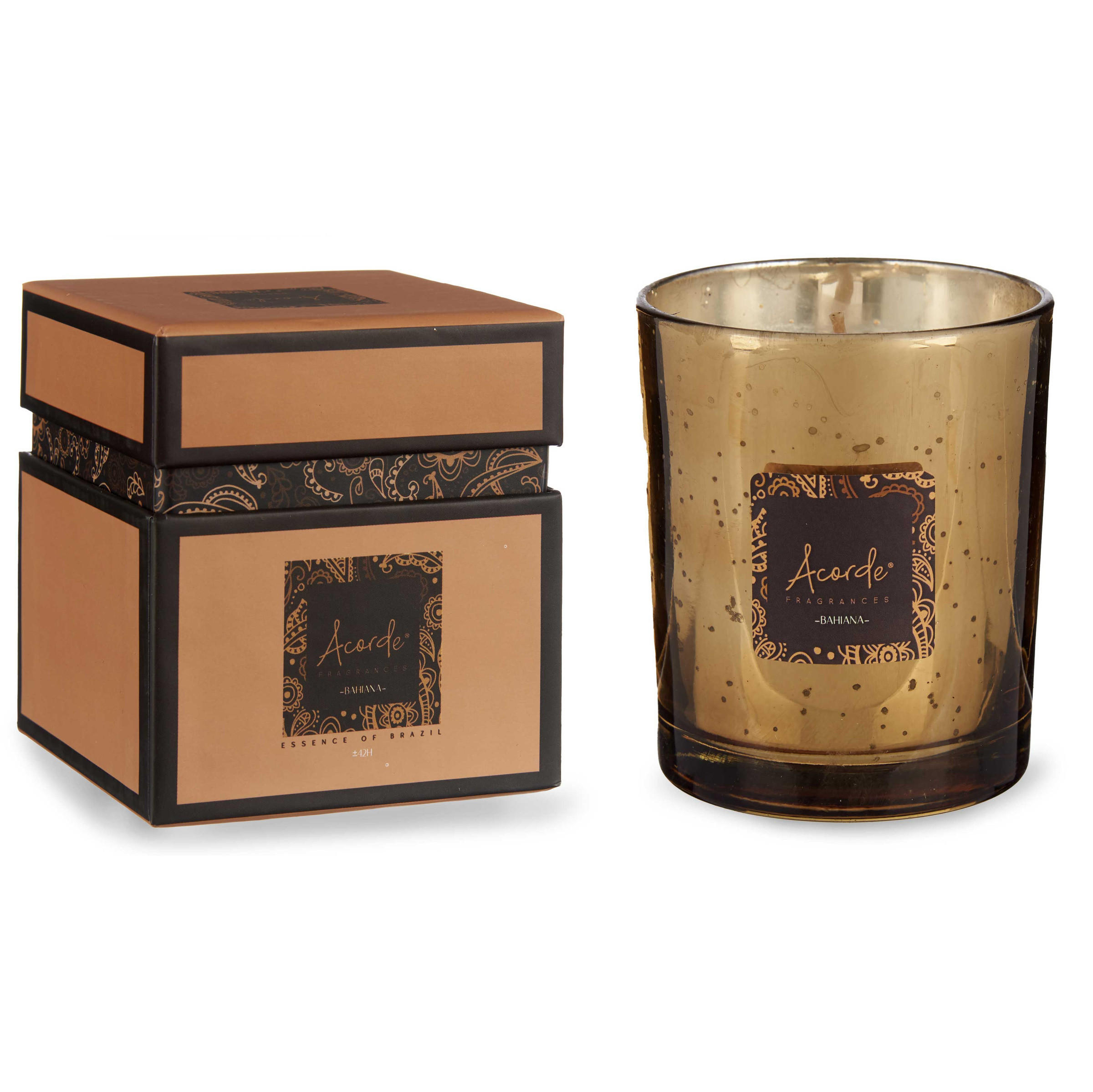 DUFTKERZE Amarillo Ø 8 cm - Orange, Glas (8/9cm)