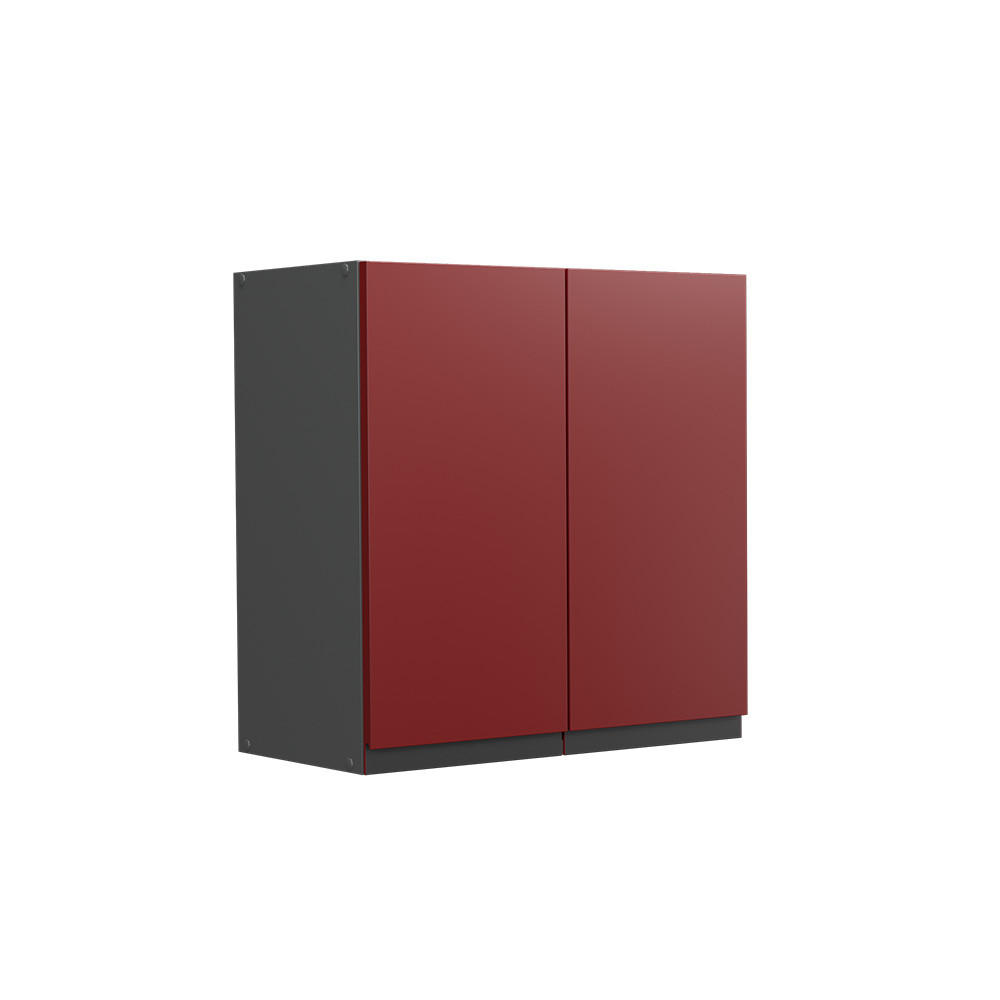 HÄNGESCHRANK R-Line Rot 60 cm J-Shape - Anthrazit/Rot, Holzwerkstoff (60/60/31cm) - Vicco