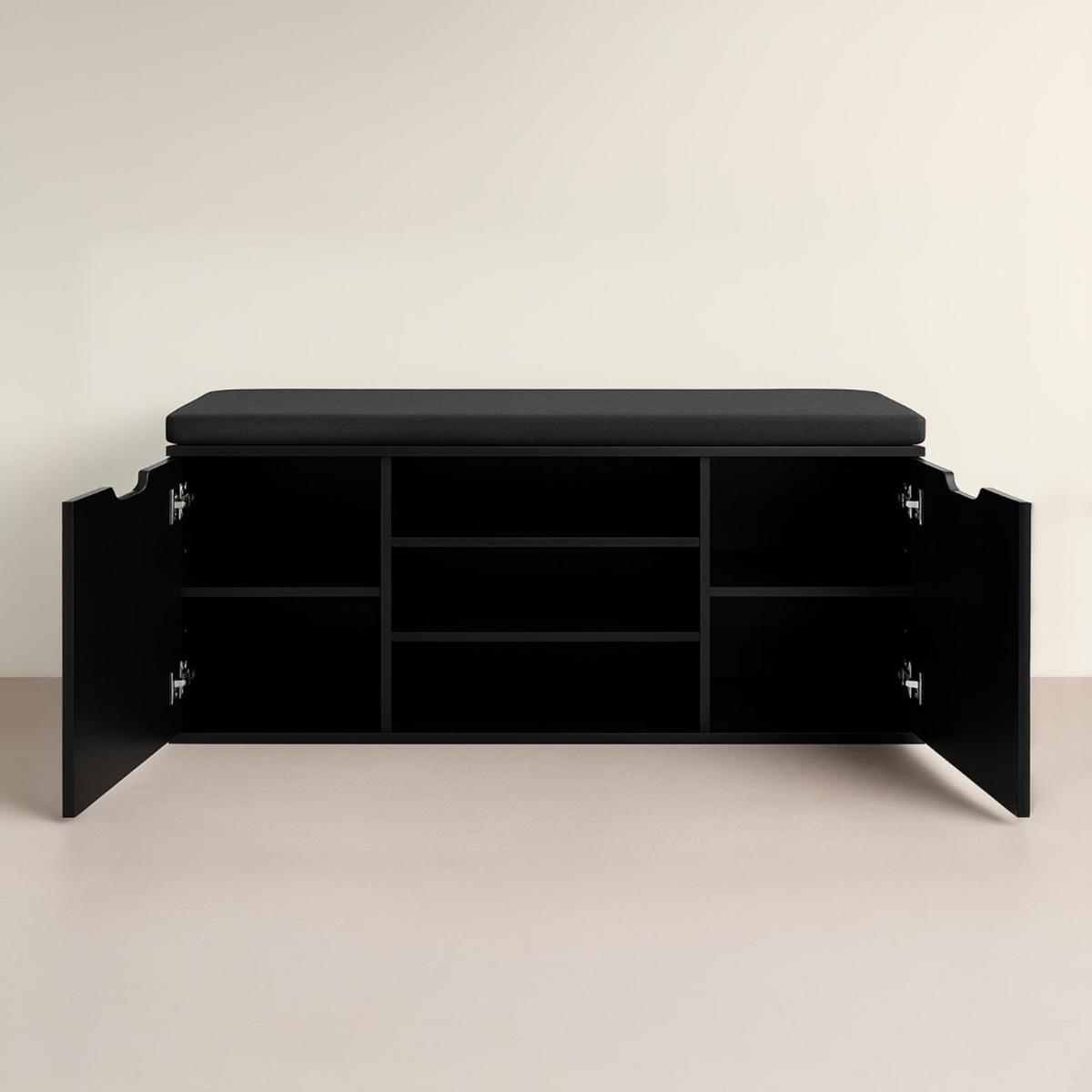 SCHUHSCHRANK Porta 103/30/46 cm - Schwarz, Holzwerkstoff (30/46/103cm) - BOXIMO
