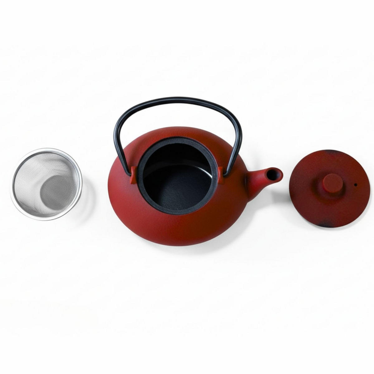 TEEKANNE Gusseisen Nomi 800 ml - Rot, Metall (0.8L) - AROMELIO
