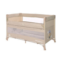 REISEBETT Up´n Down Braun Öffnung, 2 Ebenen, Tragetasche, mit Rädern - Beige, Kunststoff (65/125cm) - Lorelli